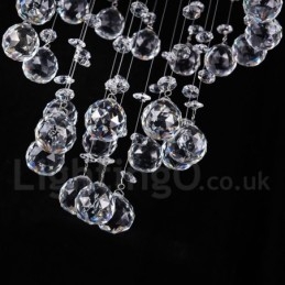 Lámpara colgante de techo de cristal moderna de 5 luces para interiores, lámparas de araña, accesorios de iluminación