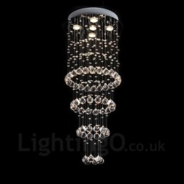 Lámpara colgante de techo de cristal moderna de 5 luces para interiores, lámparas de araña, accesorios de iluminación