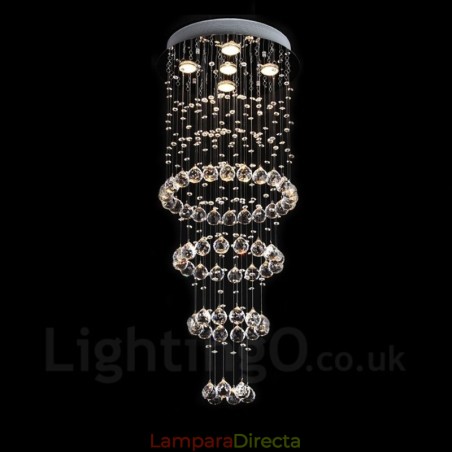 Lámpara colgante de techo de cristal moderna de 5 luces para interiores, lámparas de araña, accesorios de iluminación Lámpara colgante de techo de cristal moderna de 5 luces para interiores, lámparas de araña, accesorios de iluminación
