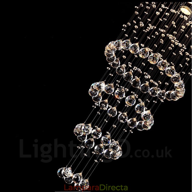 Lámpara colgante de techo de cristal moderna de 5 luces para interiores, lámparas de araña, accesorios de iluminación