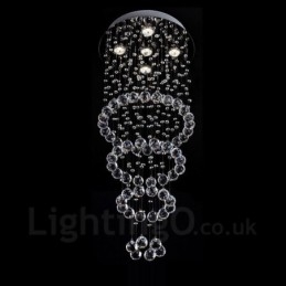 Lámpara colgante de techo de cristal moderna de 5 luces para interiores, lámparas de araña, accesorios de iluminación