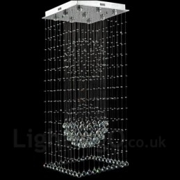 Lámpara colgante de techo de cristal moderna de 9 luces para interiores.