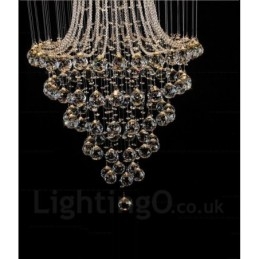 Lámpara colgante de techo de cristal moderna de 9 luces para interiores, lámparas de araña, accesorios de iluminación