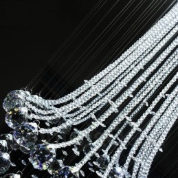 Lámpara colgante de techo de cristal moderna de 9 luces para interiores, lámparas de araña, accesorios de iluminación