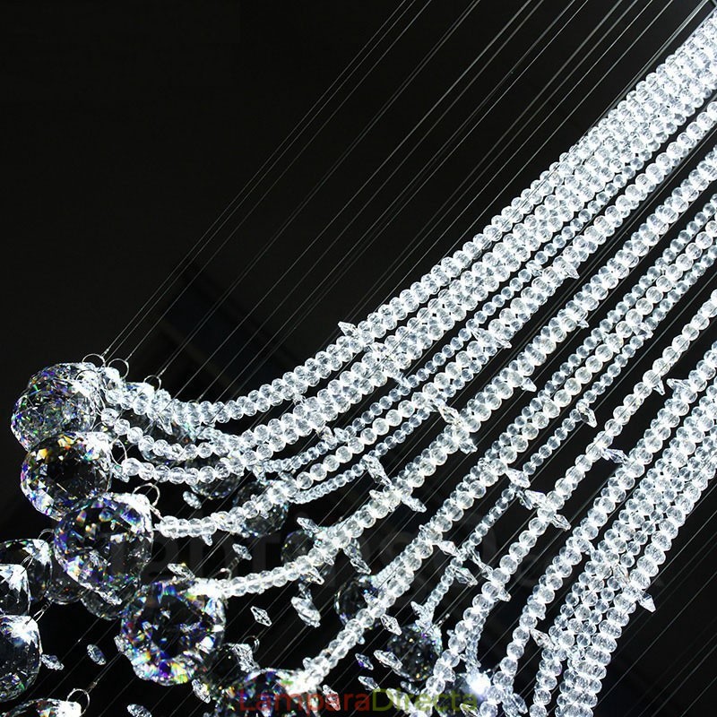Lámpara colgante de techo de cristal moderna de 9 luces para interiores, lámparas de araña, accesorios de iluminación
