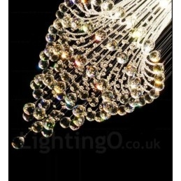 Lámpara colgante de techo de cristal moderna de 9 luces para interiores, lámparas de araña, accesorios de iluminación