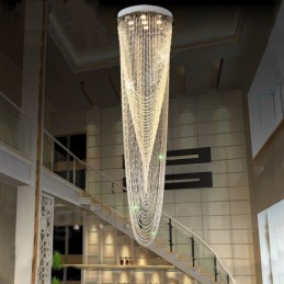 Lámpara colgante de techo de cristal moderna de 9 luces para interiores, lámparas de araña, accesorios de iluminación