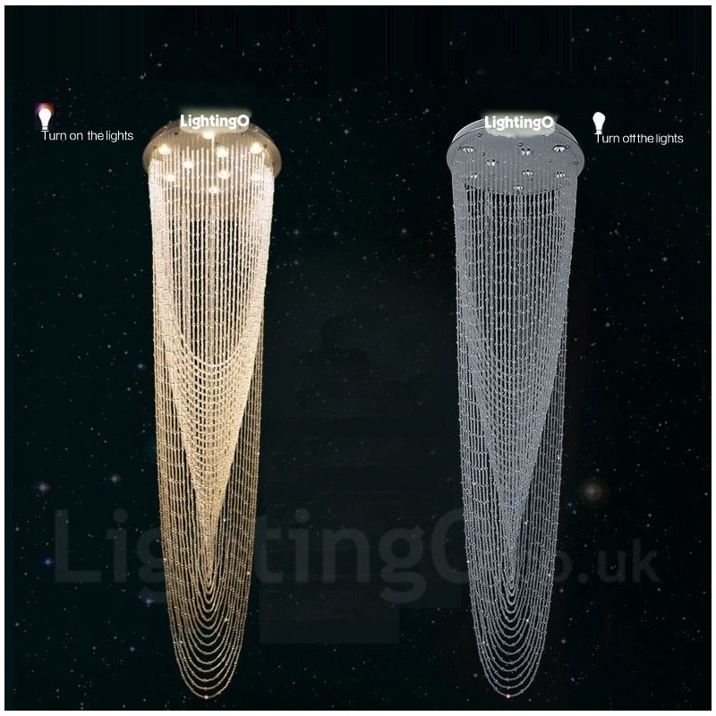 Lámpara colgante de techo de cristal moderna de 9 luces para interiores, lámparas de araña, accesorios de iluminación