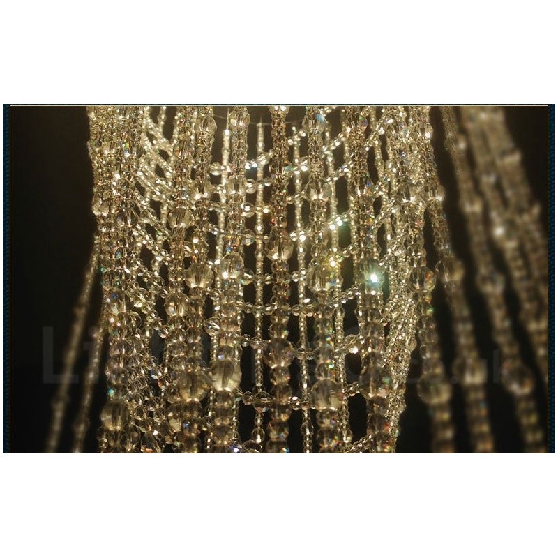 Lámpara colgante de techo de cristal moderna de 9 luces para interiores, lámparas de araña, accesorios de iluminación