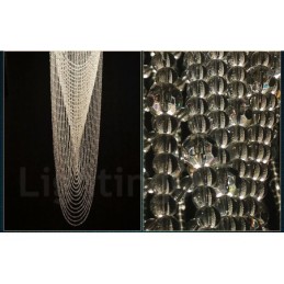 Lámpara colgante de techo de cristal moderna de 9 luces para interiores, lámparas de araña, accesorios de iluminación