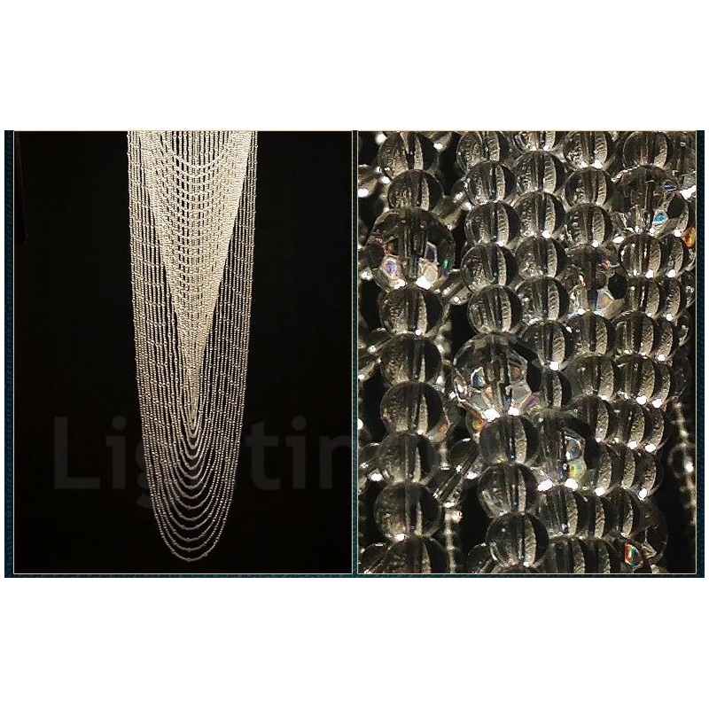 Lámpara colgante de techo de cristal moderna de 9 luces para interiores, lámparas de araña, accesorios de iluminación
