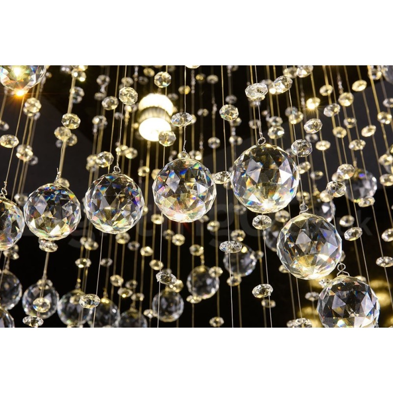 Lámpara colgante de techo de cristal moderna de 4 luces para interiores, lámparas de araña, accesorios de iluminación