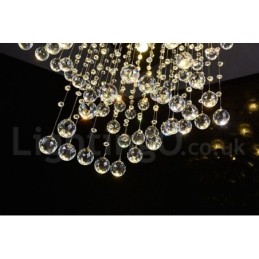 Lámpara colgante de techo de cristal moderna de 4 luces para interiores, lámparas de araña, accesorios de iluminación