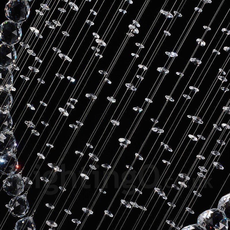 Lámpara colgante de techo de cristal moderna de 4 luces para interiores, lámparas de araña, accesorios de iluminación