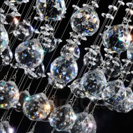 Lámpara colgante de techo de cristal moderna de 4 luces para interiores, lámparas de araña, accesorios de iluminación