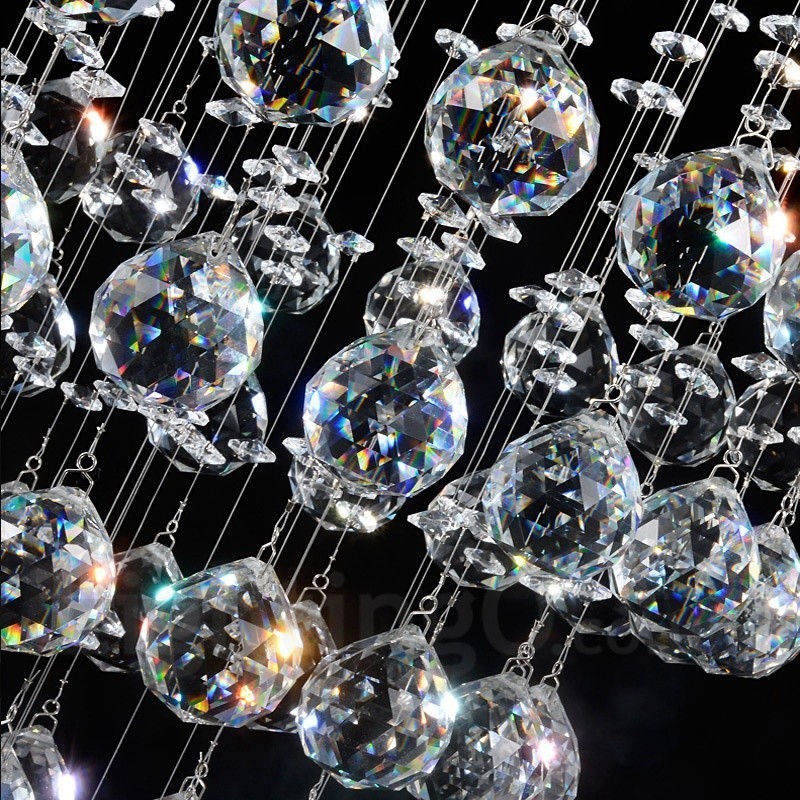 Lámpara colgante de techo de cristal moderna de 4 luces para interiores, lámparas de araña, accesorios de iluminación