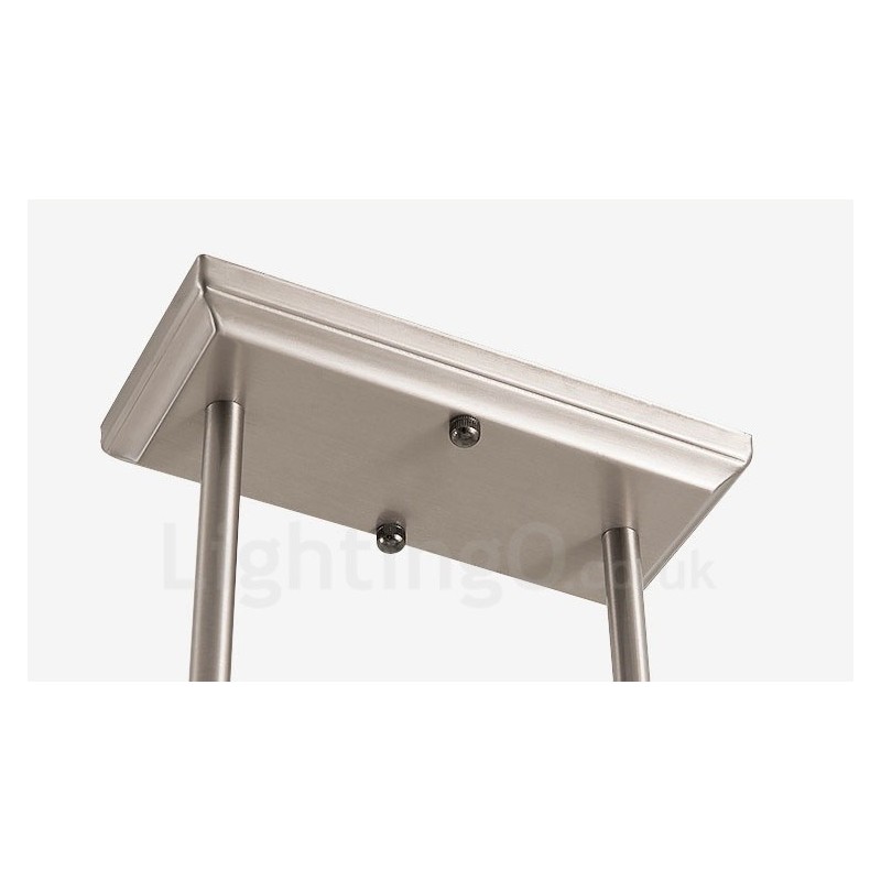 Lámpara colgante moderna cromada de 6 luces para interiores, lámparas colgantes para el hogar con pantallas de vidrio.