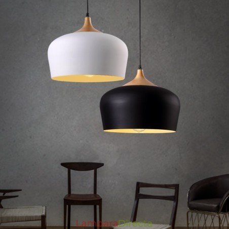 Lámpara colgante contemporánea moderna de 1 luz con pantalla blanca, roja y azul Lámpara colgante contemporánea moderna de 1 luz con pantalla blanca, roja y azul