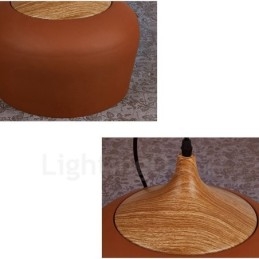 Lámpara colgante contemporánea moderna de 1 luz con pantalla blanca, roja y azul