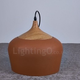 Lámpara colgante contemporánea moderna de 1 luz con pantalla blanca, roja y azul