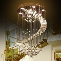 Lámpara colgante de techo de cristal K9 moderna de 9 luces para interiores.