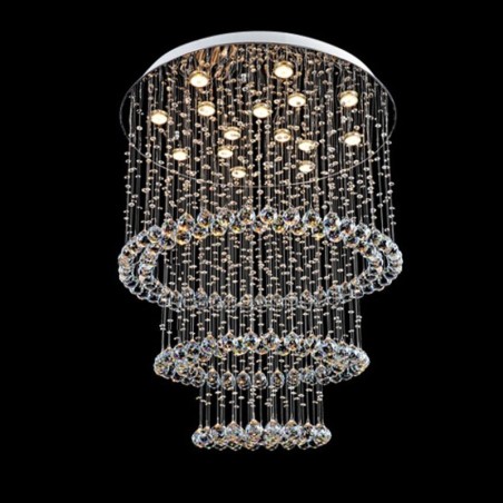 Lámpara colgante de techo de cristal K9 moderna de 15 luces para interiores. Lámpara colgante de techo de cristal K9 moderna de 15 luces para interiores.