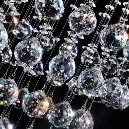 Lámpara colgante de techo de cristal K9 moderna de 15 luces para interiores.
