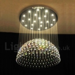 Lámpara colgante de techo de cristal K9 moderna de 21 luces para interiores.