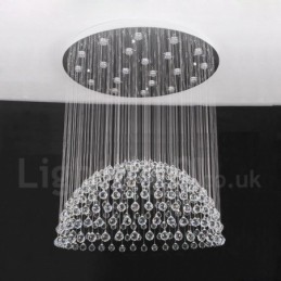 Lámpara colgante de techo de cristal K9 moderna de 21 luces para interiores.