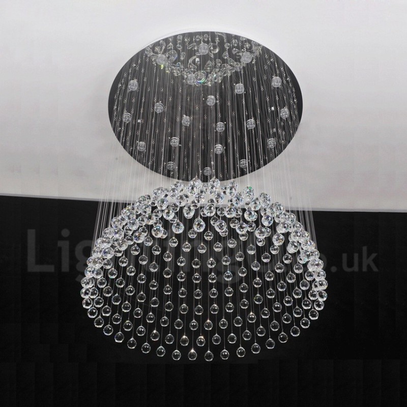 Lámpara colgante de techo de cristal K9 moderna de 21 luces para interiores.