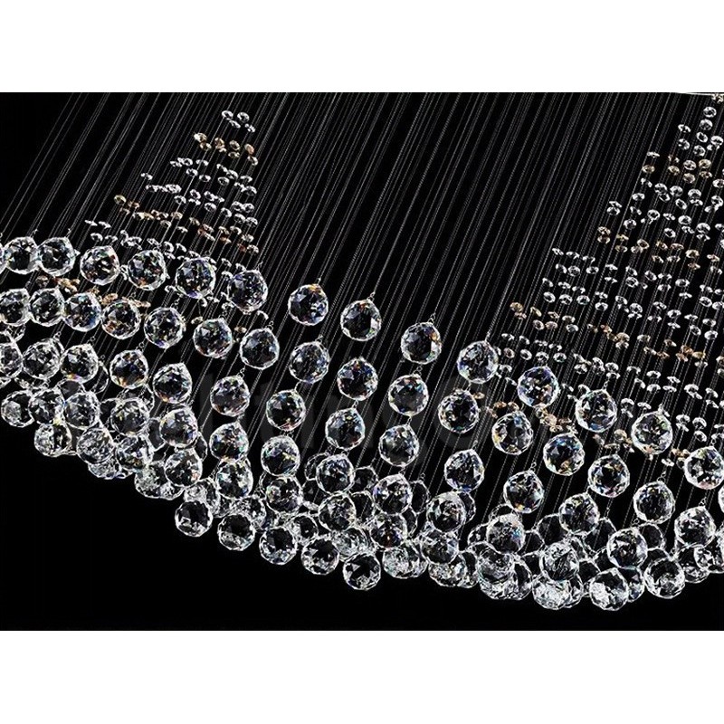 Lámpara colgante de techo de cristal K9 moderna de 10 luces para interiores.