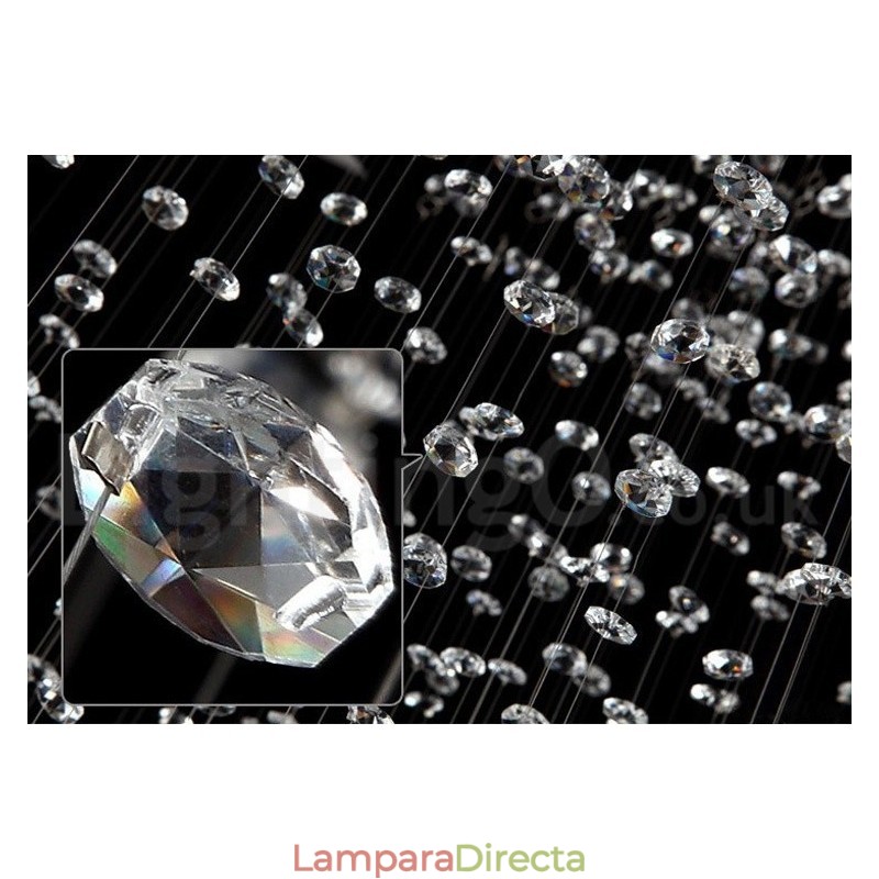 Lámpara colgante de techo de cristal K9 moderna de 5 luces para interiores.