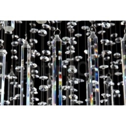 Lámpara colgante de techo de cristal K9 moderna de 5 luces para interiores.