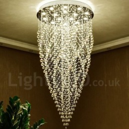 Lámpara colgante de techo de cristal K9 moderna de 15 luces para interiores.