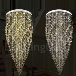 Lámpara colgante de techo de cristal K9 moderna de 15 luces para interiores.