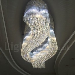 Lámpara colgante de techo de cristal K9 moderna, lámparas de araña para interiores, accesorios de iluminación