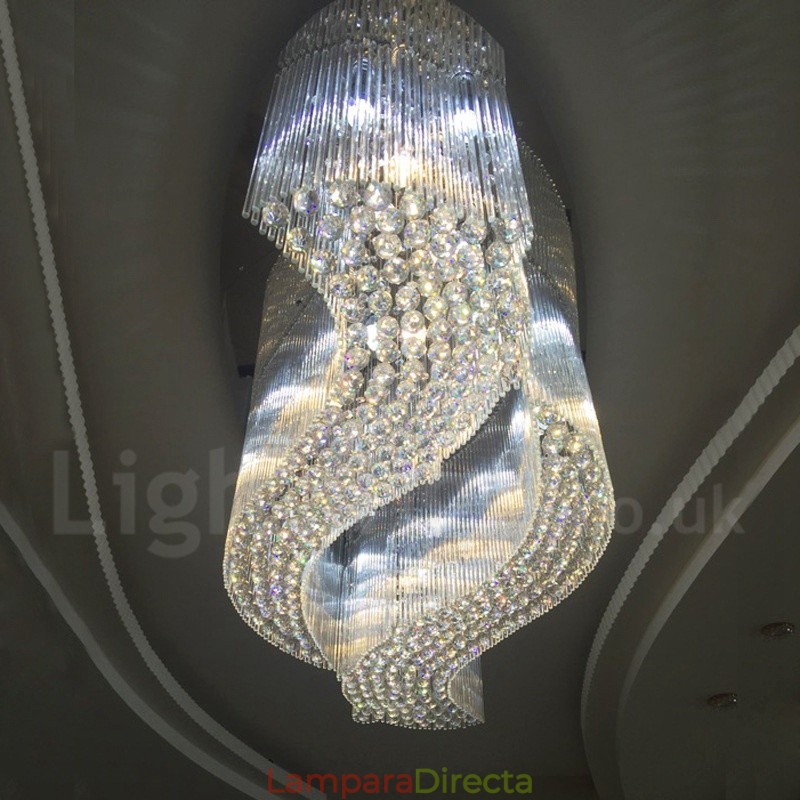 Lámpara colgante de techo de cristal K9 moderna, lámparas de araña para interiores, accesorios de iluminación