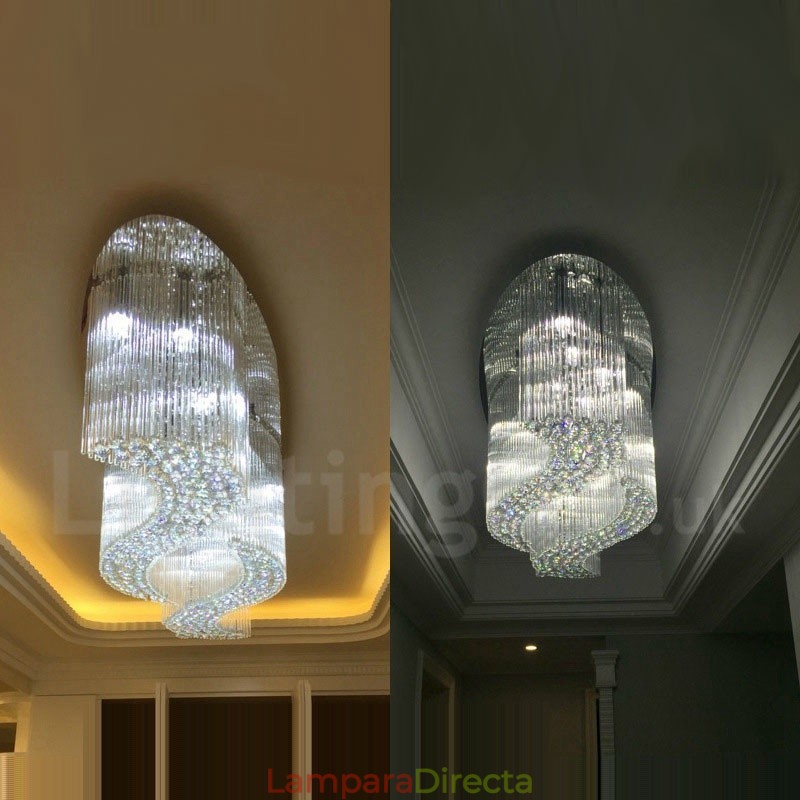 Lámpara colgante de techo de cristal K9 moderna, lámparas de araña para interiores, accesorios de iluminación