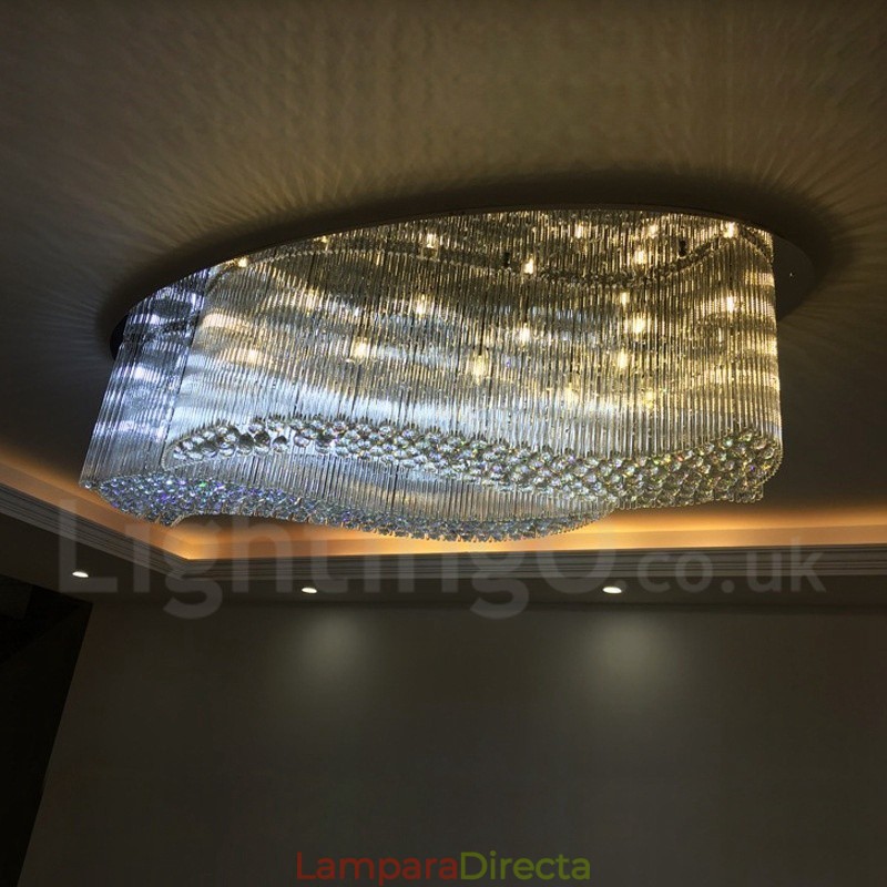 Lámpara colgante de techo de cristal K9 moderna, lámparas de araña para interiores, accesorios de iluminación