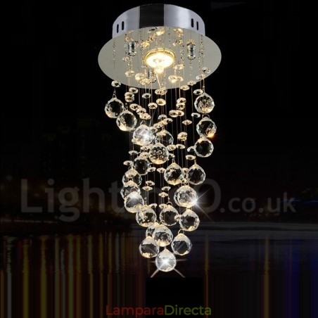 Lámpara colgante de techo de cristal K9 moderna de 1 luz para interiores, lámparas de araña, accesorios de iluminación Lámpara colgante de techo de cristal K9 moderna de 1 luz para interiores, lámparas de araña, accesorios de iluminación