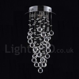 Lámpara colgante de techo de cristal K9 moderna de 1 luz para interiores, lámparas de araña, accesorios de iluminación