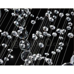 Lámpara colgante de techo de cristal K9 moderna de 1 luz para interiores, lámparas de araña, accesorios de iluminación