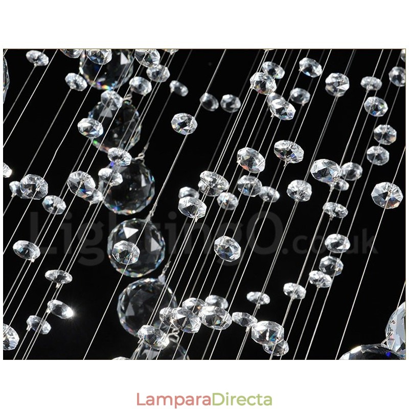 Lámpara colgante de techo de cristal K9 moderna de 1 luz para interiores, lámparas de araña, accesorios de iluminación