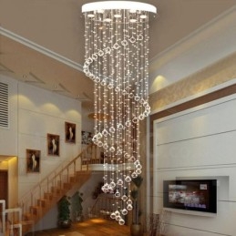 Lámpara colgante de techo de cristal K9 moderna de 7 luces para interiores.