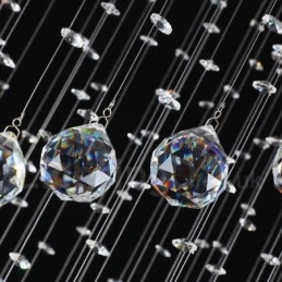 Lámpara colgante de techo de cristal K9 moderna de 7 luces para interiores.