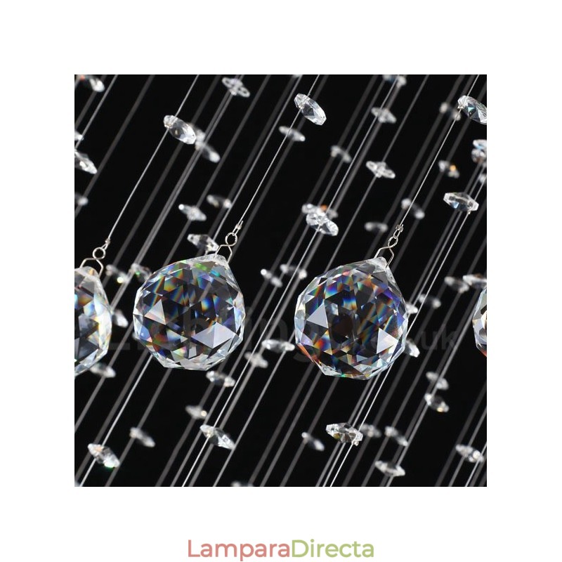 Lámpara colgante de techo de cristal K9 moderna de 7 luces para interiores.