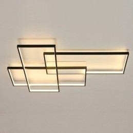 Lámpara de techo moderna y contemporánea de aluminio con pintura, lámpara de pared empotrada con regulador de intensidad remoto para sala de estar y dormitorio.