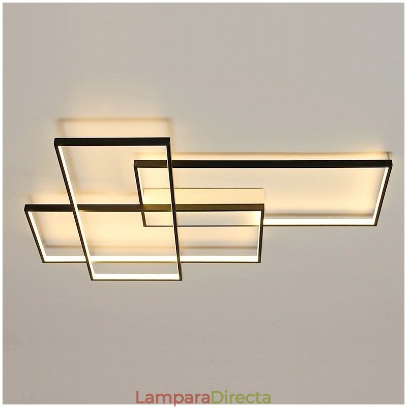 Lámpara de techo moderna y contemporánea de aluminio con pintura, lámpara de pared empotrada con regulador de intensidad remoto para sala de estar y dormitorio.