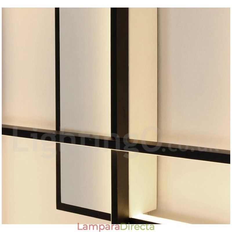 Lámpara de techo moderna y contemporánea de aluminio con pintura, lámpara de pared empotrada con regulador de intensidad remoto para sala de estar y dormitorio.