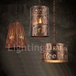 Lámpara colgante retro vintage de 1 luz para cafetería o casa.